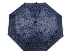 Dámský skládací vystřelovací deštník - modrá tmavá