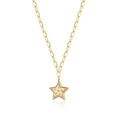 S'Agapõ Pozlacený náhrdelník Hvězda s krystaly Stellar SSE06