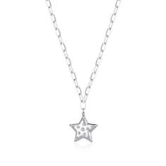 S'Agapõ Ocelový náhrdelník Hvězda s krystaly Stellar SSE02