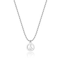 S'Agapõ Originální ocelový náhrdelník Peace Smile SSM002