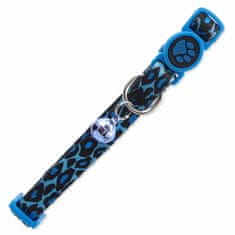 ACTIVE CAT Obojek nylon XS leopard modrý 1x19-31cm