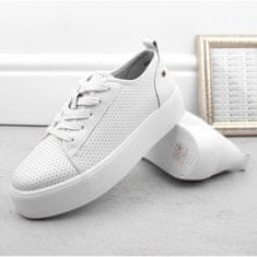 Filippo Kožené sportovní plíživé boty bílé velikost 41