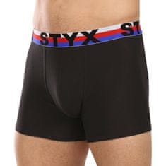 Styx 3PACK pánské boxerky long sportovní guma černé trikolóra (3U1960) - velikost XL