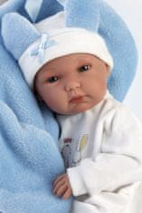 Llorens 63597 New Born chlapeček - realistická panenka miminko s celovinylovým tělem - 35 cm