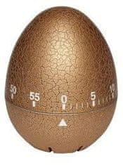 TFA 38.1033.53 EI Kuchyňský časovač ve tvaru vajíčka, zlatý, imitace popraskaný povrch