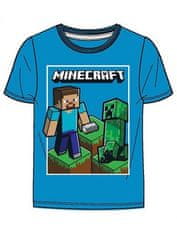 Mojang Studios Chlapecké bavlněné tričko s krátkým rukávem Minecraft - modré