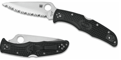 Spyderco C10SBK Endura 4 Lightweight Serrated kapesní nůž 9,5cm, černá, FRN