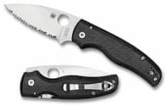 Spyderco C229GS Shaman kapesní nůž 9 cm, černá, G10, Stonewash, zoubkování
