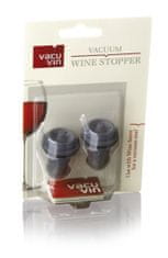 Vacuvin 08840612 2-dílná souprava zátok na vakuové uzavření vína šedá