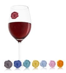 Vacuvin 1886461 8-dílná sada označovačů na vínové sklenice Classic Grapes