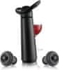 9875606 vak. pumpa na víno Concerto černá v krabičce (1 pumpa, 2 zátky)