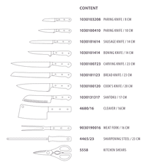 Wüsthof 1090171201 CLASSIC Sada nožů ve stojanu / bloku, 12 dílů, světlý buk