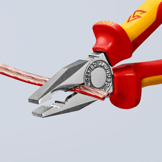Knipex Kombinované kleště, elektrikářské, izolované 1000 V, 180 mm - KNIPEX 03 06 180
