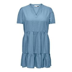 Only Carmakoma Dámské šaty CARTIRI-CARO Regular Fit 15311976 Blissful Blue (Velikost 7XL)