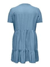 Only Carmakoma Dámské šaty CARTIRI-CARO Regular Fit 15311976 Blissful Blue (Velikost 5XL/6XL)