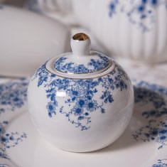 Clayre & Eef porcelánová cukřenka a mlékovka BLUE FLOWERS BFLCRSU