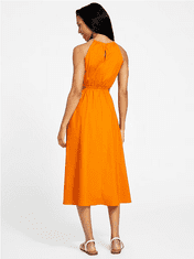 Guess Dámské dlouhé šaty Isabel oranžové S