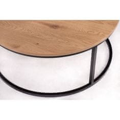 Lectus Konferenční stolek Lula 80 cm hnědočerný