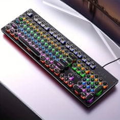 IZMAEL Podsvícená herní klávesnice ZK-4-Černá KP30681
