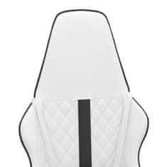 Vidaxl Herní židle bílá a černá umělá kůže