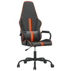Vidaxl Masážní herní židle oranžová a černá umělá kůže