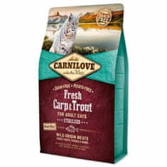 Carnilove Krmivo Cat Fresh Sterilized Carp & Trout 2kg