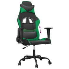 Vidaxl Herní židle černá a zelená umělá kůže