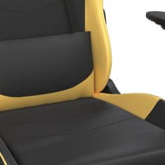 Vidaxl Herní židle černá a zlatá umělá kůže