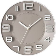 SEGNALE Nástěnné hodiny KO-837000320seda 28 cm bílá šedá