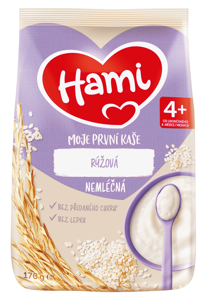 Levně Hami Moje první kaše nemléčná rýžová 4+, 170 g