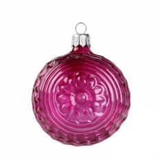 Decor By Glassor Vánoční medailon růžový