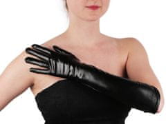 Kraftika 1pár erná dlouhé společenské rukavice imitace latexu