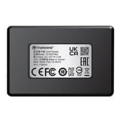 Transcend Čtečka paměťových karet RDF9, USB-A/ SDHC, SDXC, microSDHC, microSDXC, CompactFlash - černá