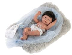 Llorens 73803 New Born chlapeček - realistická panenka miminko s celovinylovým tělem - 40 cm