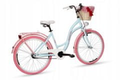 Goetze COLOURS dámské jízdní kolo, kola 26”, výška 150-165 cm, 3-rychlostní, modrorůžové