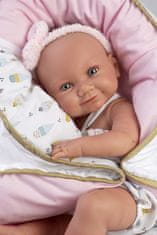 Llorens 73806 New Born holčička - realistická panenka miminko s celovinylovým tělem - 40 cm