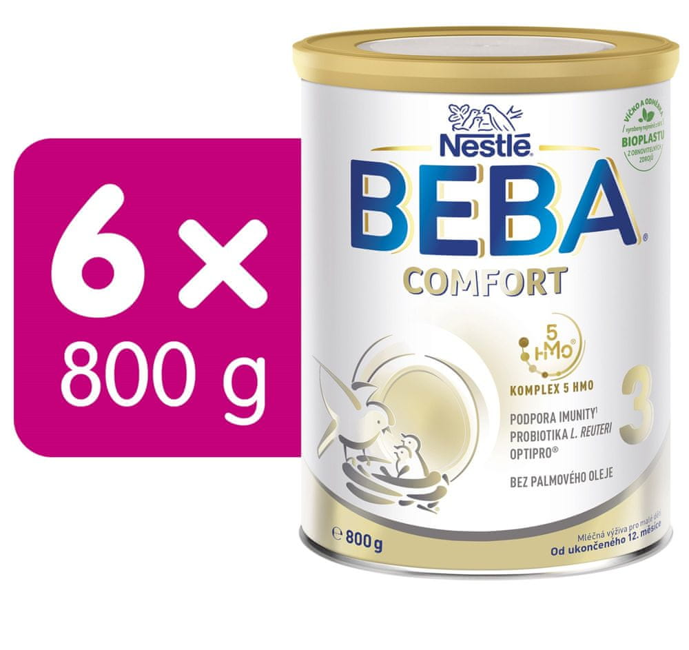 BEBA COMFORT 3 HM-O batolecí mléko, 6x800 g