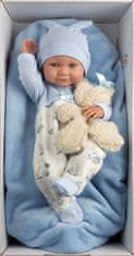 Llorens 73807 New Born chlapeček - realistická panenka miminko s celovinylovým tělem - 40 cm