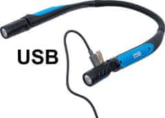 BGS technic Svítilna LED COB na krk, 160-320 lm, nabíjecí USB-C - BGS 85353