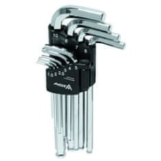 ASTA Klíče Imbus s kuličkou zahnuté, 1.5-10 mm, sada 10 ks - ASTA