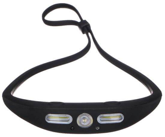 SIXTOL Čelovka s gumovým páskem a senzorem, 160 lm, XPG LED, COB, USB - SIXTOL