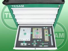 TESAM Hydraulický stahovák na vstřikovače CDI, HDI, CRD, velká sada s vozíkem - TESAM TS2000