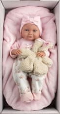Llorens 73808 New Born holčička - realistická panenka miminko s celovinylovým tělem - 40 cm