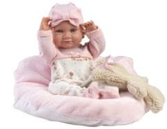 Llorens 73808 New Born holčička - realistická panenka miminko s celovinylovým tělem - 40 cm