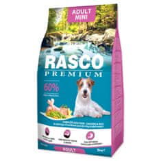 RASCO Krmivo Premium Adult Mini kuře s rýží 3kg