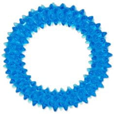 Dog Fantasy Hračka kroužek vroubkovaný modrý 7cm
