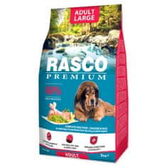 RASCO Krmivo Premium Adult Large kuře s rýží 3kg
