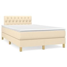 Petromila Box spring postel s matrací krémová 120x190 cm textil