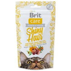 Brit Pochoutka Care Cat Snack Shiny Hair 50g