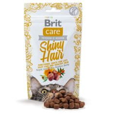 Brit Pochoutka Care Cat Snack Shiny Hair 50g